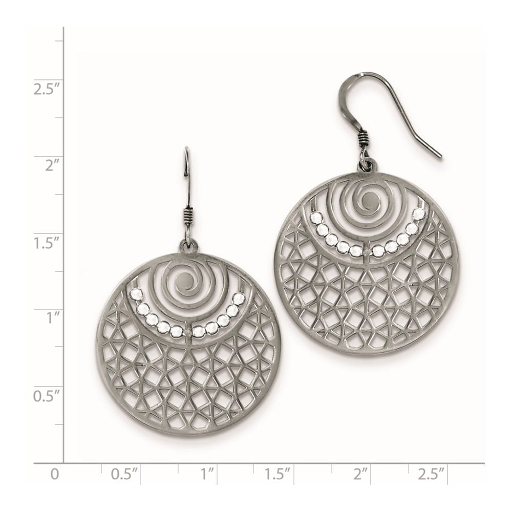Sterling Silver Ruthenium Shepherd Hook Earrings