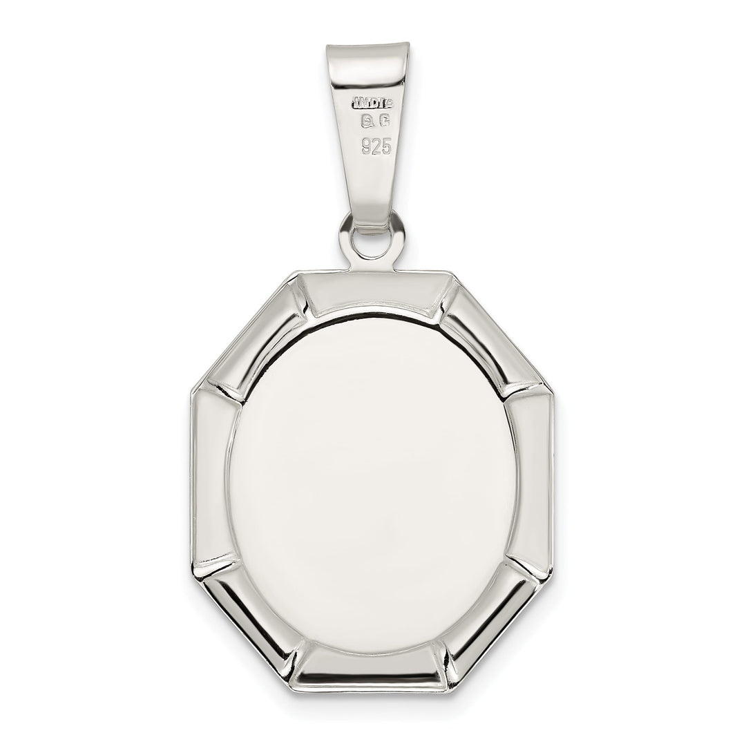 Sterling Silver Satin Raphael Angel Pendant
