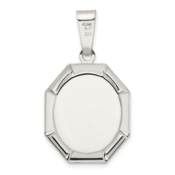 Sterling Silver Satin Raphael Angel Pendant