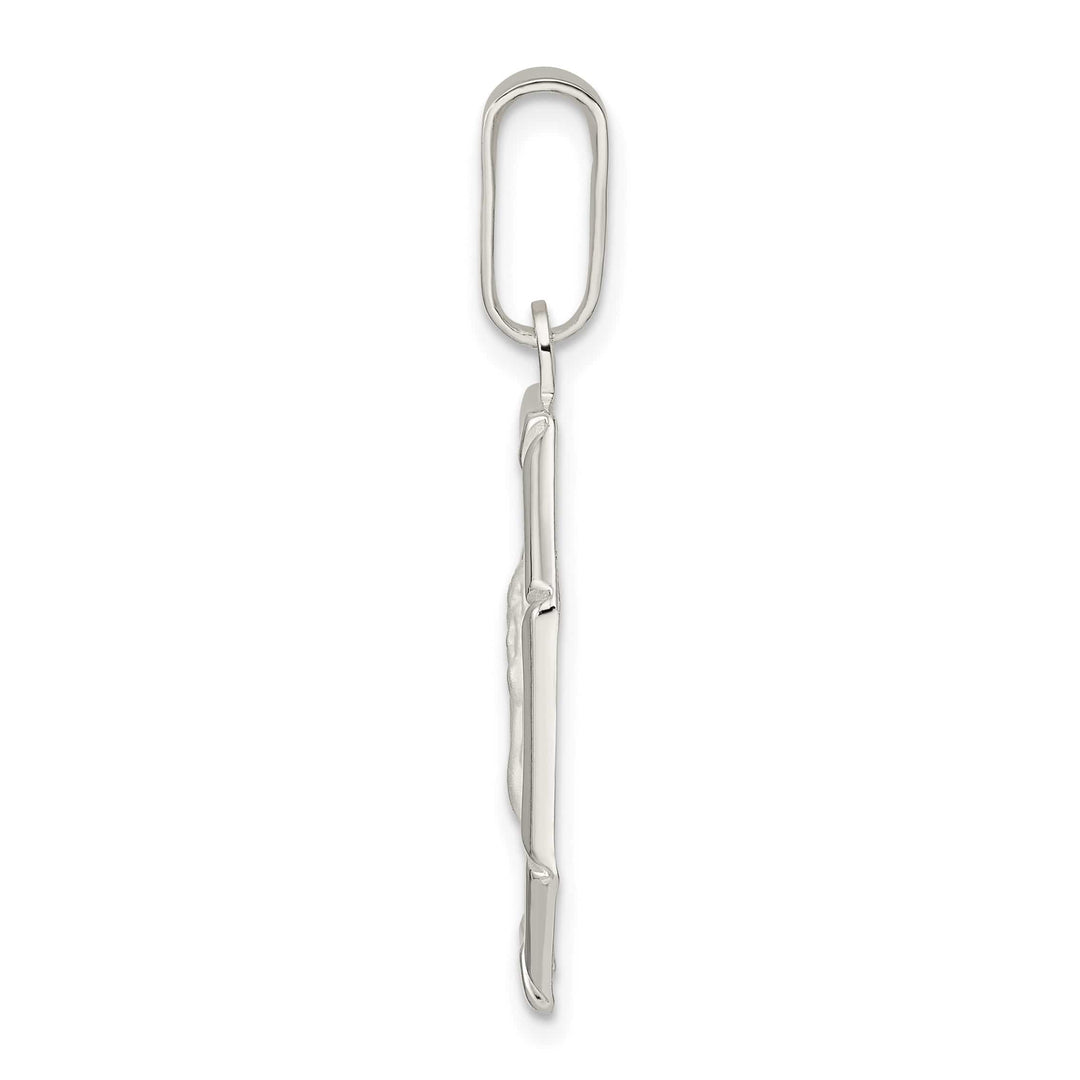 Sterling Silver Satin Raphael Angel Pendant
