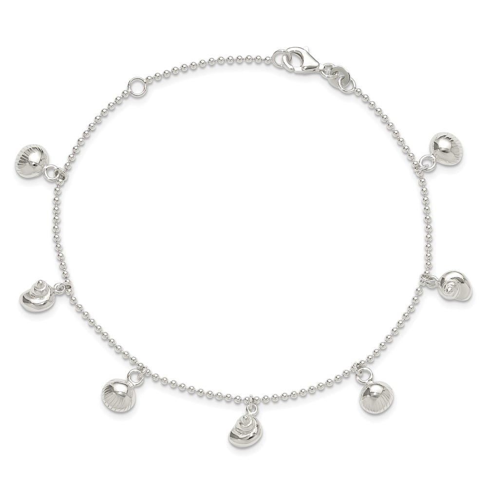 Sterling Silver Sea Shells Anklet