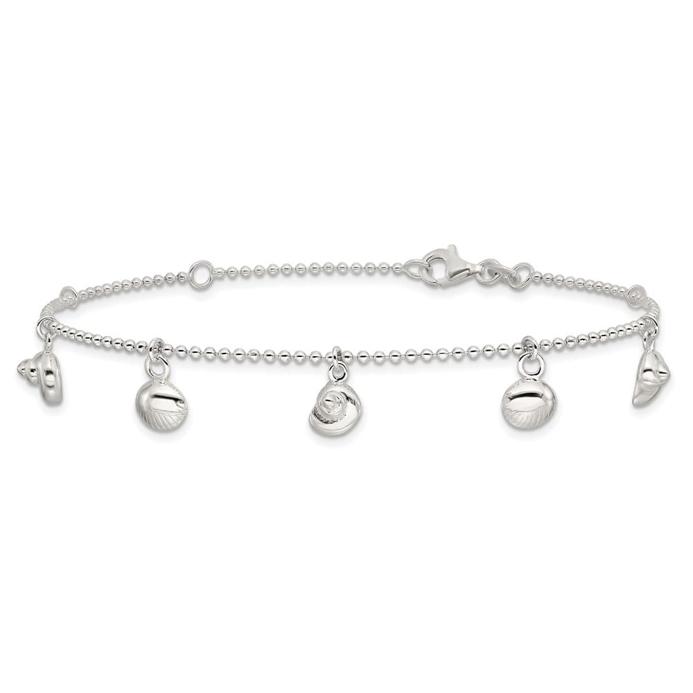 Sterling Silver Sea Shells Anklet