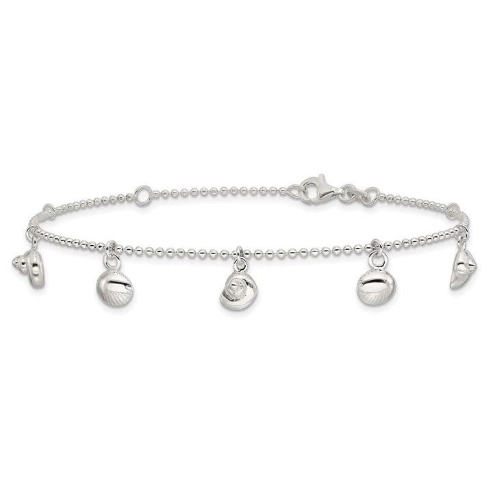 Sterling Silver Sea Shells Anklet