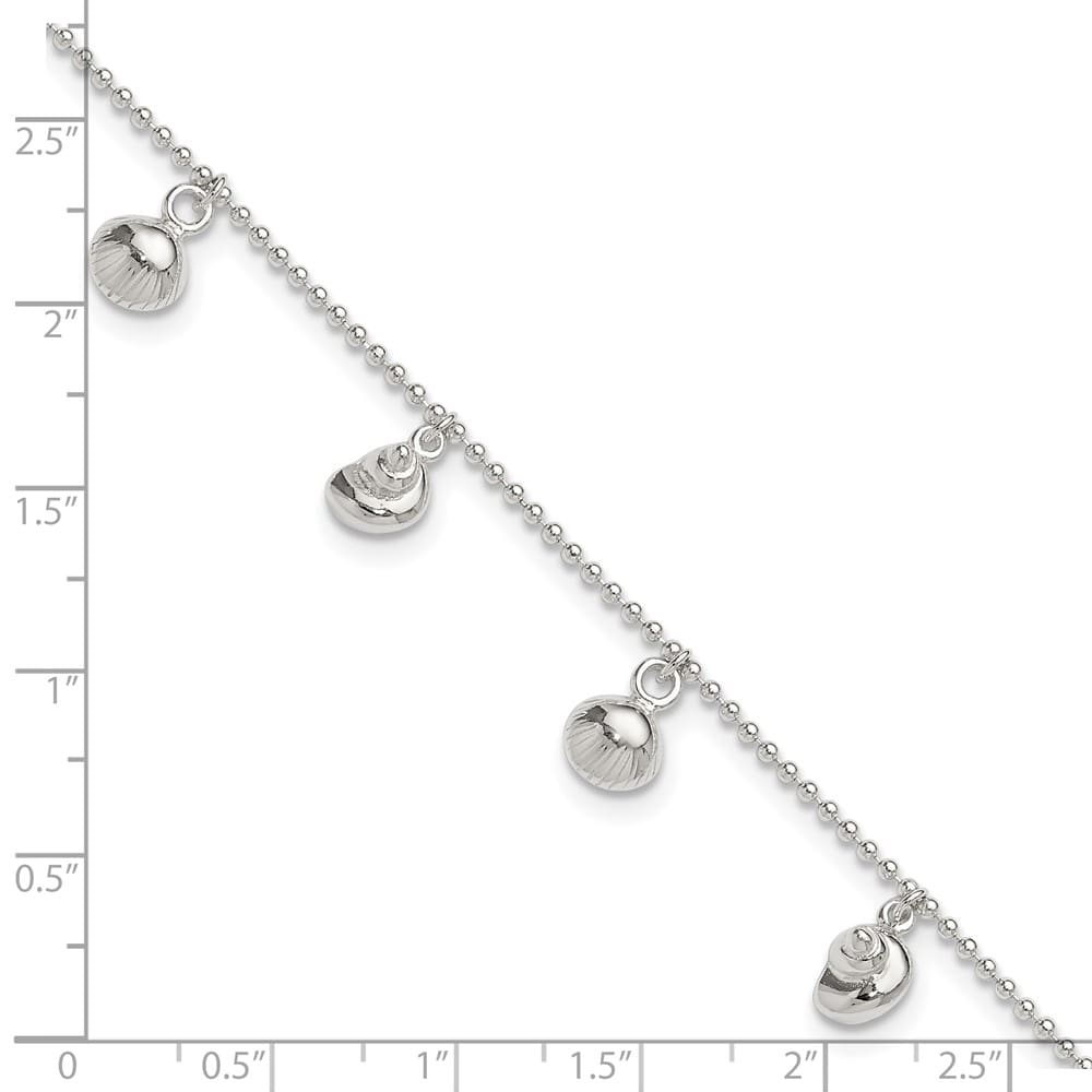 Sterling Silver Sea Shells Anklet