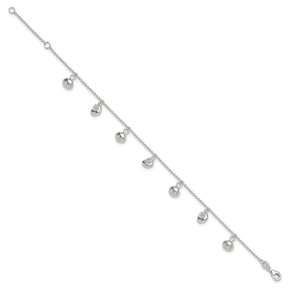 Sterling Silver Sea Shells Anklet