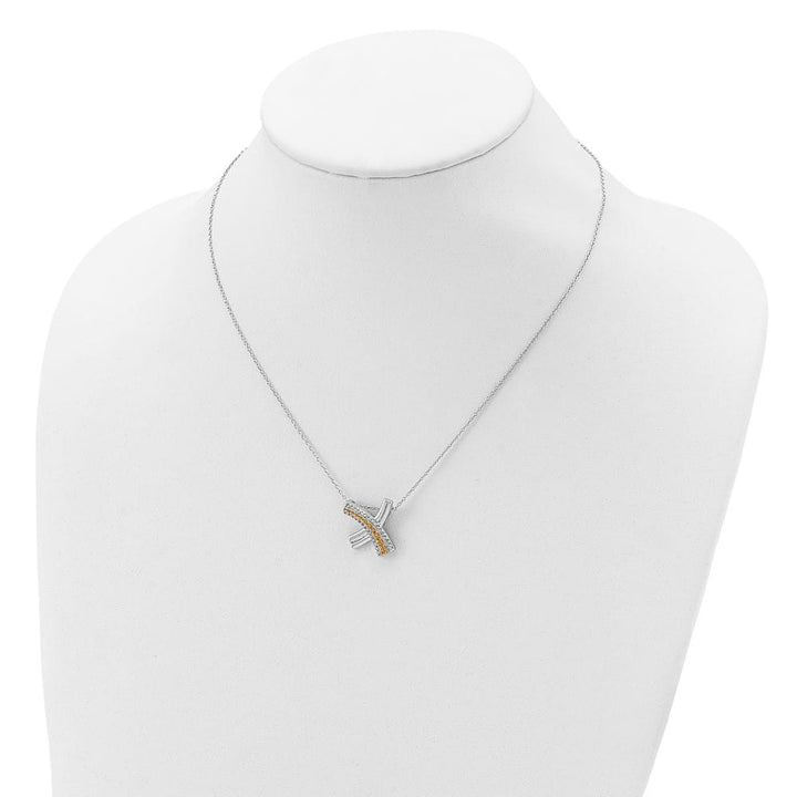 Sterling Silver Sealed With a Kiss 18 inch Necklace