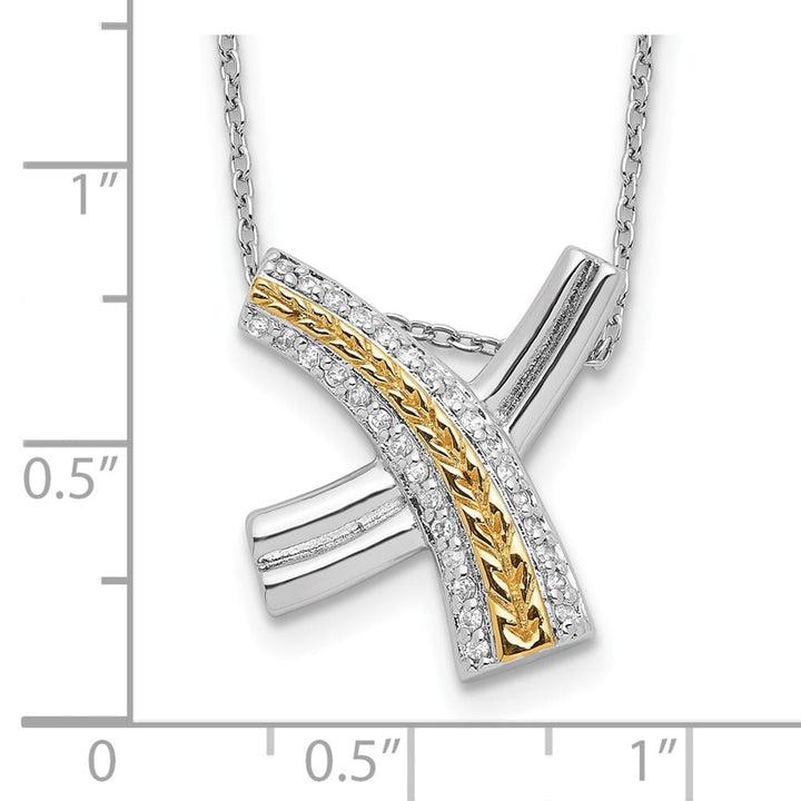 Sterling Silver Sealed With a Kiss 18 inch Necklace