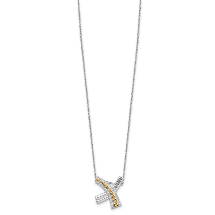Sterling Silver Sealed With a Kiss 18 inch Necklace