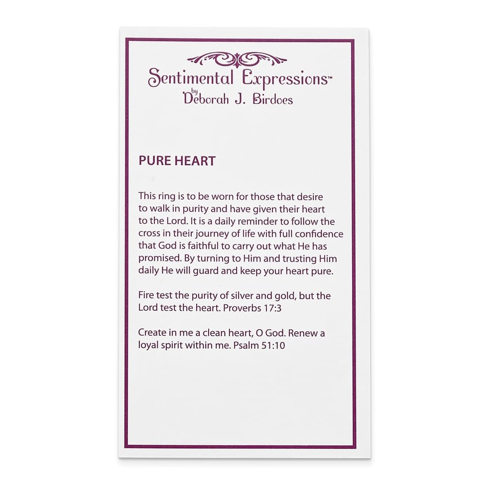 Sterling Silver Sentimental Expressions CZ Polished Pure Heart Ring Ladies Stock Size 7 Ring Are Refundable
