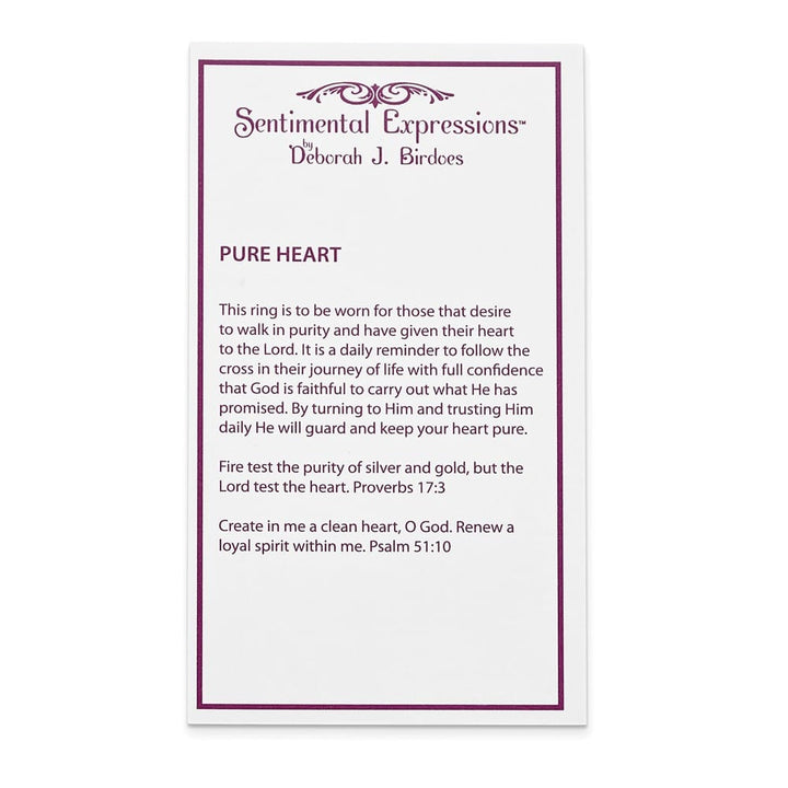 Sterling Silver Sentimental Expressions CZ Polished Pure Heart Ring Ladies Stock Size 7 Ring Are Refundable