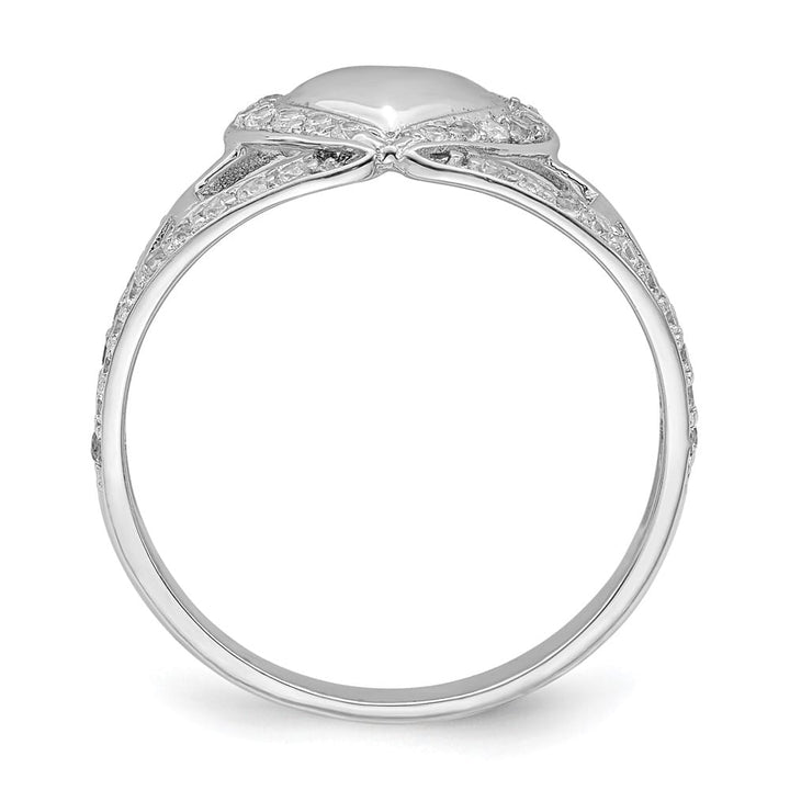 Sterling Silver Sentimental Expressions CZ Polished Pure Heart Ring Stock Size 7 Ring Are Refundable