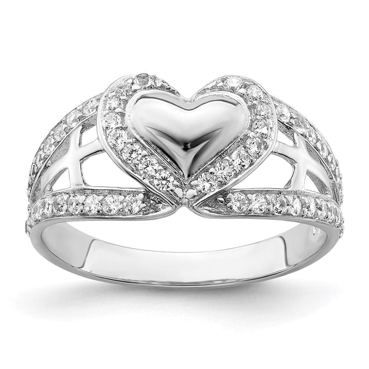 Sterling Silver Sentimental Expressions CZ Polished Pure Heart Ring Stock Size 7 Ring Are Refundable