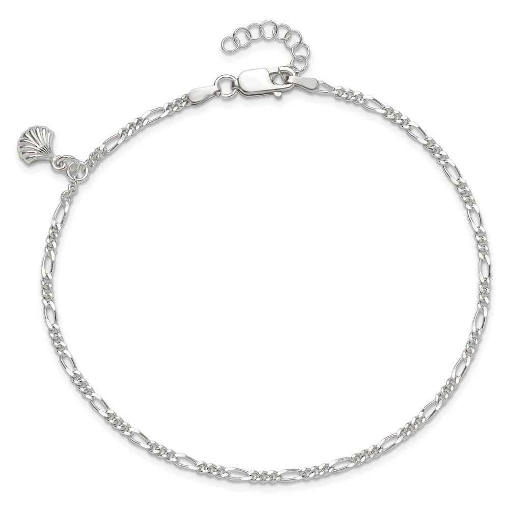Sterling Silver Shell Dangle Anklet