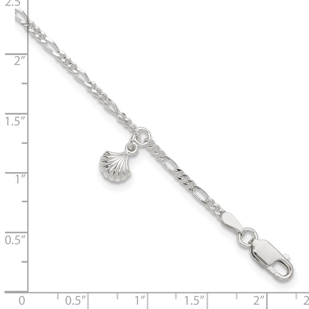Sterling Silver Shell Dangle Anklet