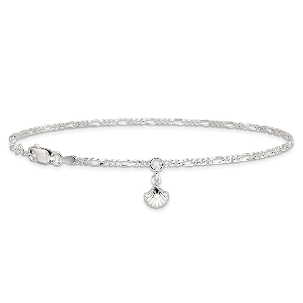 Sterling Silver Shell Dangle Anklet