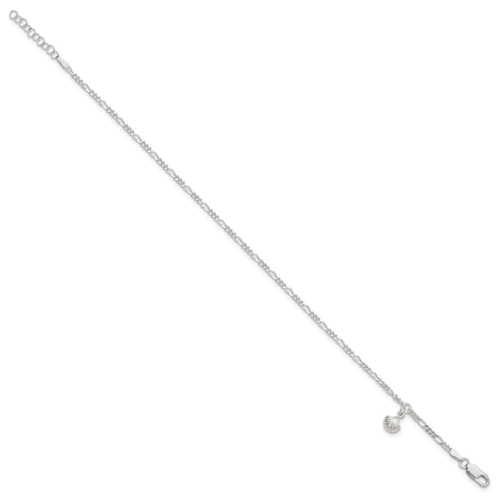 Sterling Silver Shell Dangle Anklet