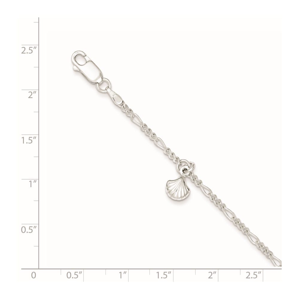 Sterling Silver Shell Dangle Anklet