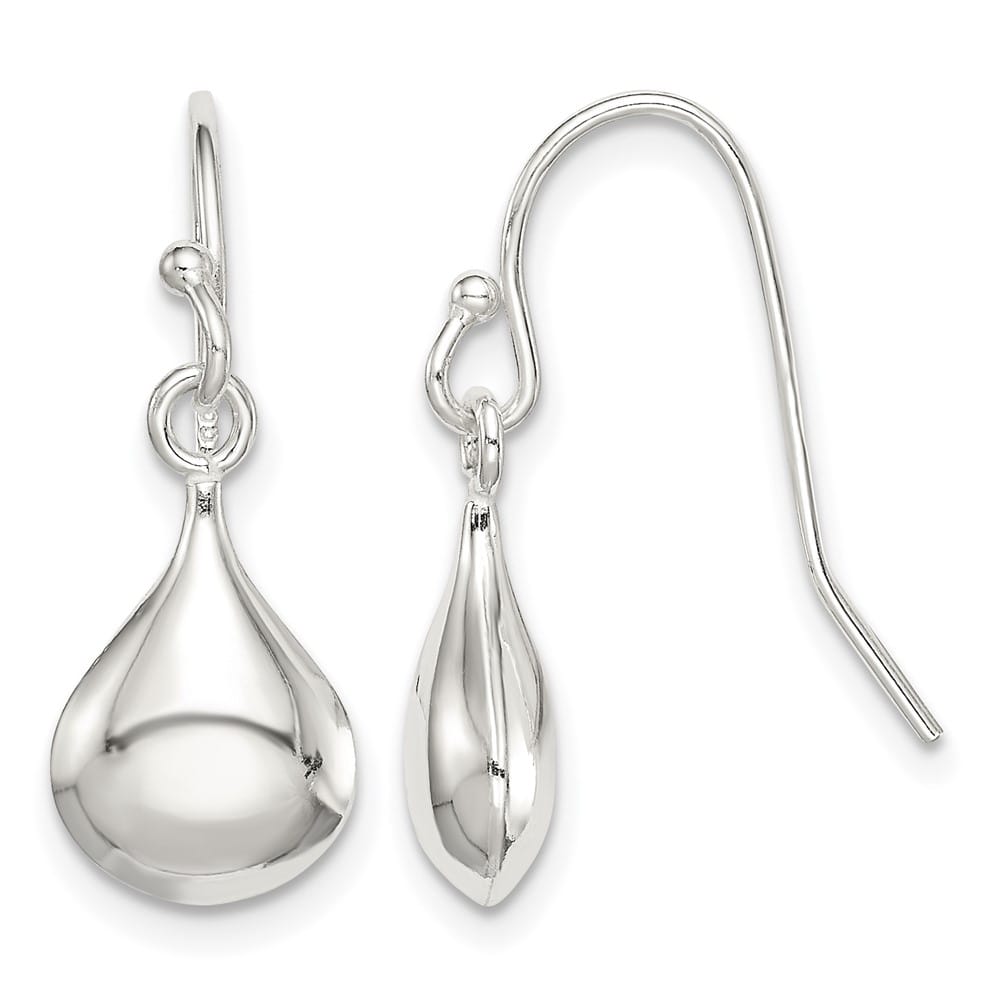 Sterling Silver Shepherd Hook 26 x 8 mm Earrings, view 1 of 4