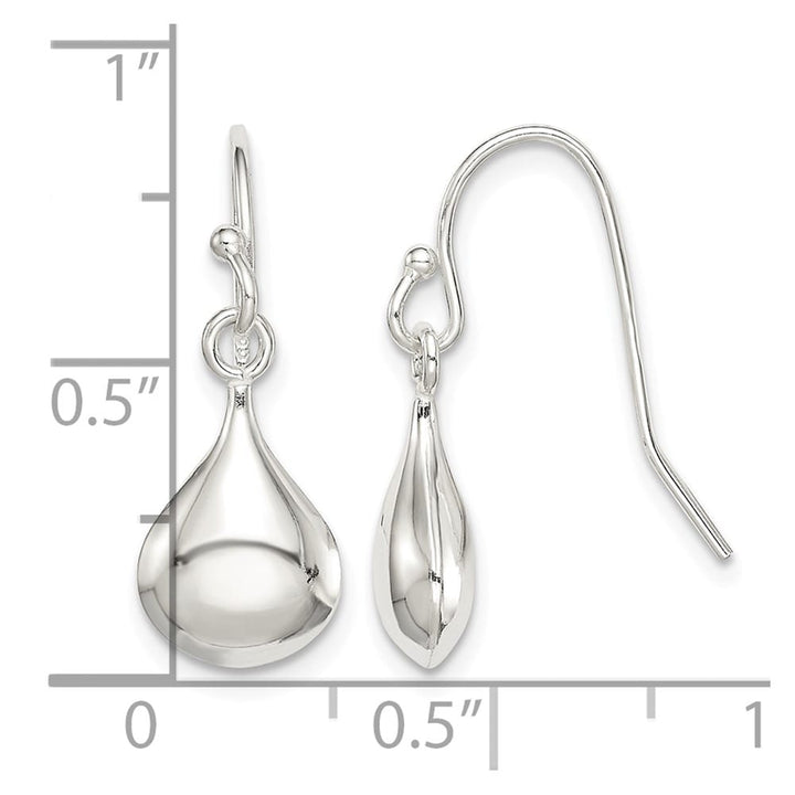 Sterling Silver Shepherd Hook 26 x 8 mm Earrings, view 4 of 4