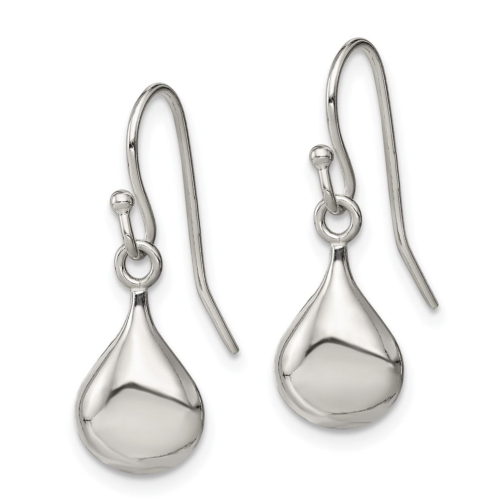 Sterling Silver Shepherd Hook 26 x 8 mm Earrings, view 2 of 4