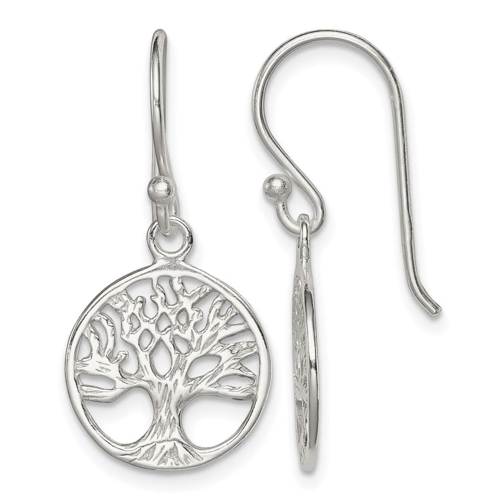 Sterling Silver Shepherd Hook 38 x 13 mm Earrings, view 1 of 4