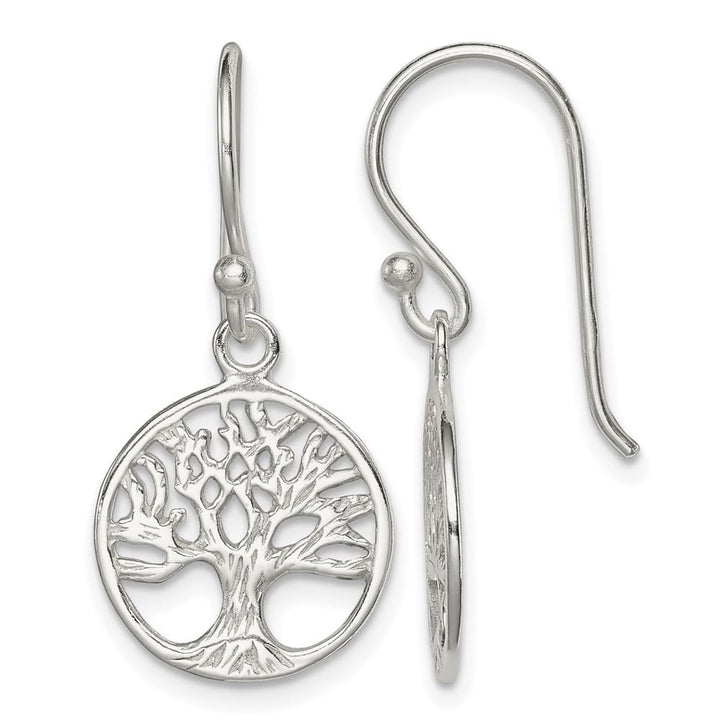 Sterling Silver Shepherd Hook 38 x 13 mm Earrings, view 1 of 4