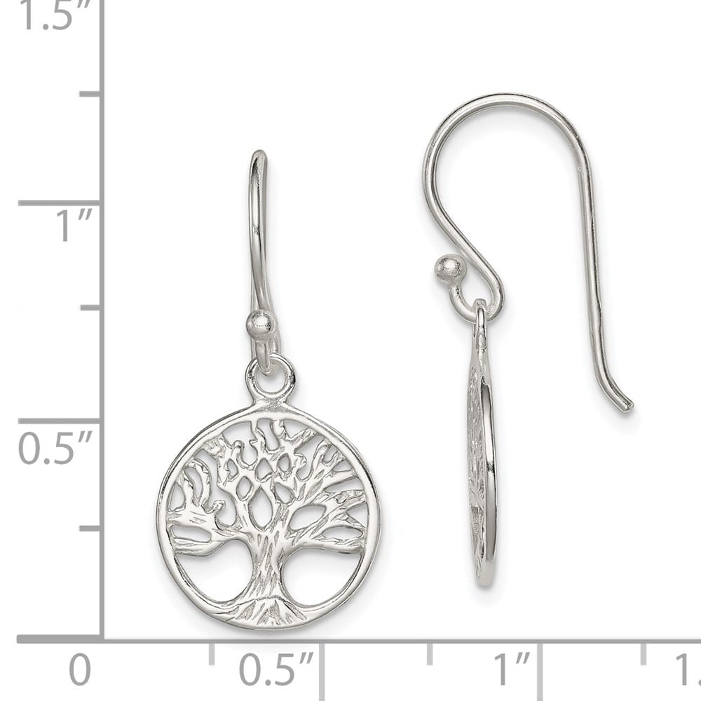 Sterling Silver Shepherd Hook 38 x 13 mm Earrings, view 4 of 4