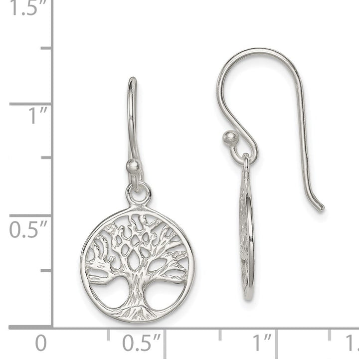 Sterling Silver Shepherd Hook 38 x 13 mm Earrings, view 4 of 4