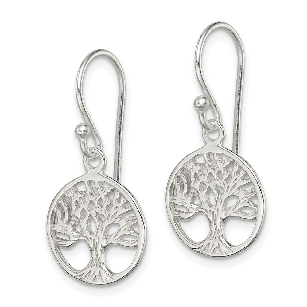 Sterling Silver Shepherd Hook 38 x 13 mm Earrings, view 2 of 4