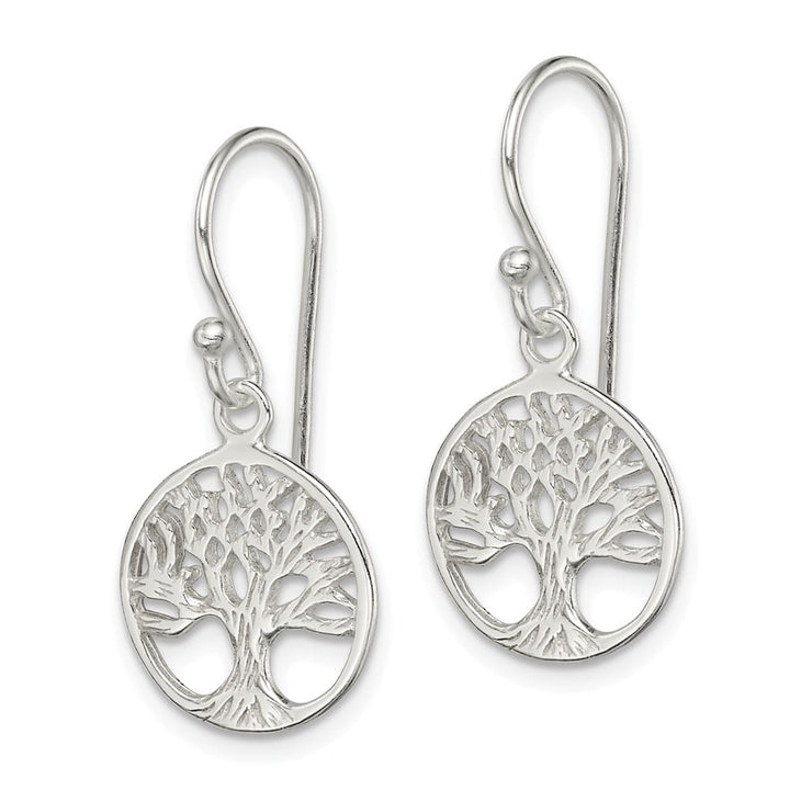 Sterling Silver Shepherd Hook 38 x 13 mm Earrings, view 2 of 4