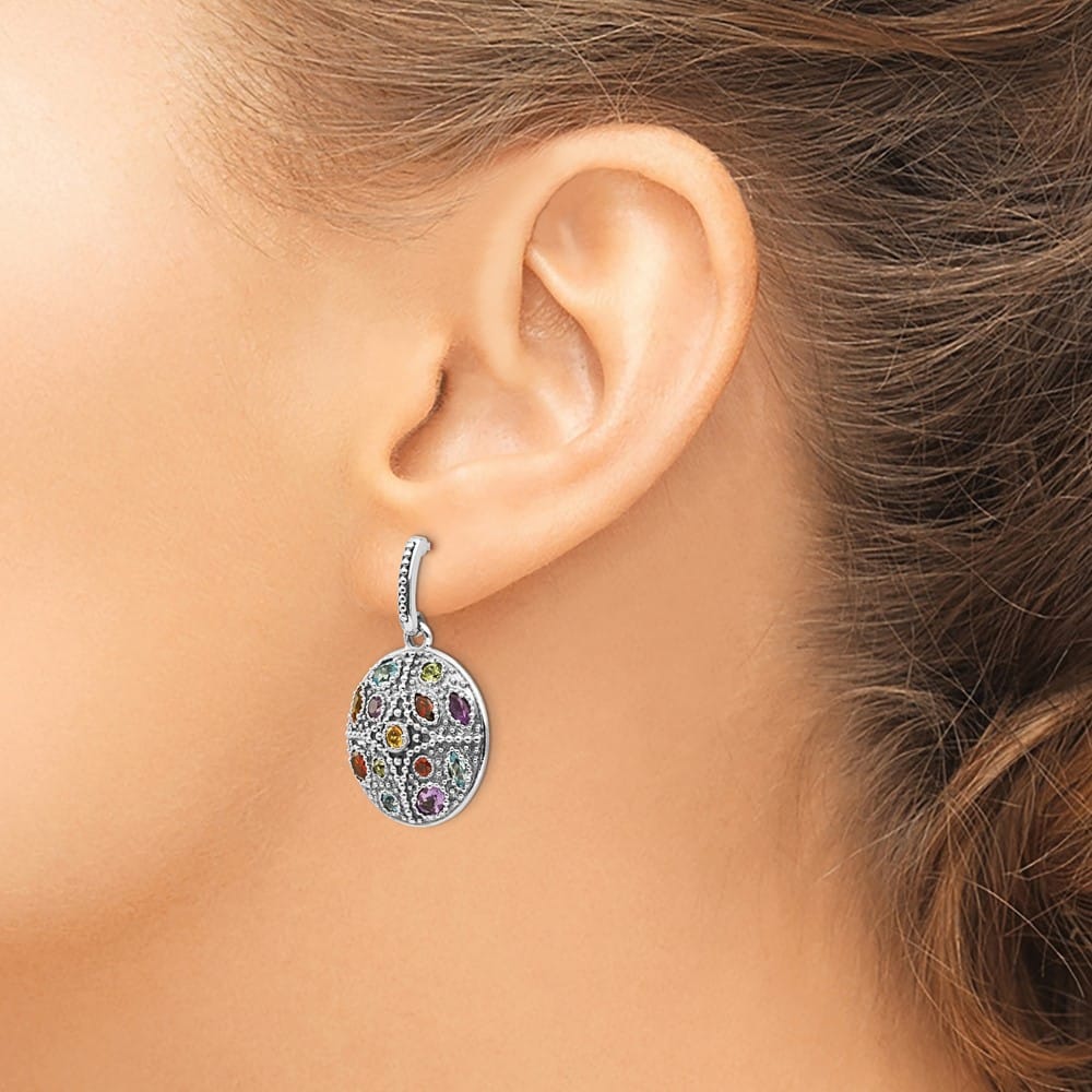 Sterling Silver Shey Couture Post Dangle Earrings, view 3 of 4