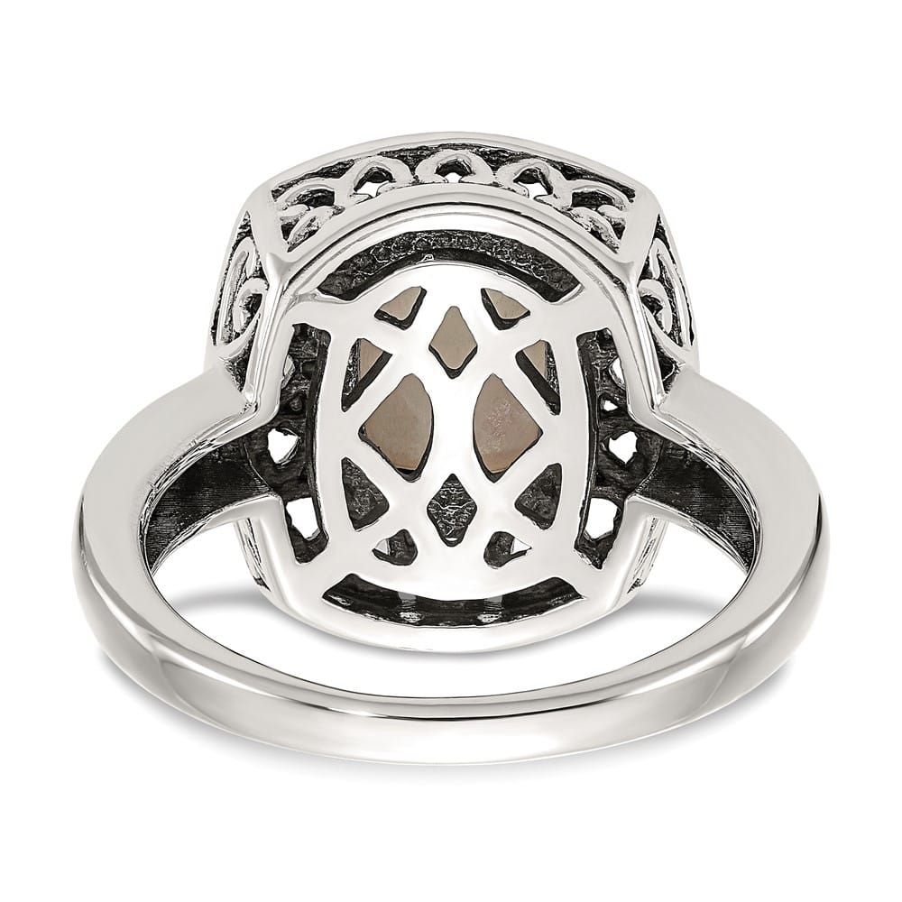 Sterling Silver Shey Couture with 14K Gold Accent Mother of Pearl Ring