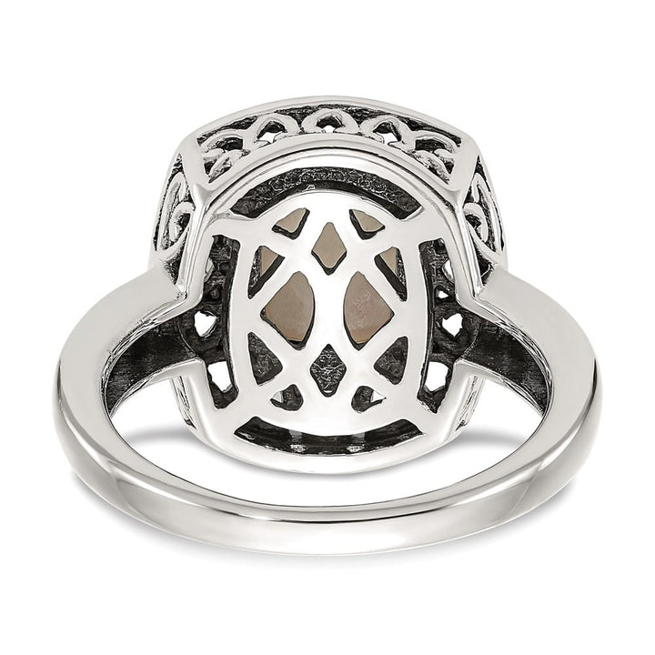 Sterling Silver Shey Couture with 14K Gold Accent Mother of Pearl Ring