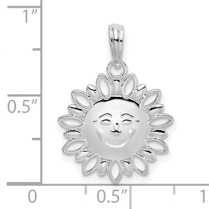 Sterling Silver Smiling Sun Pendant