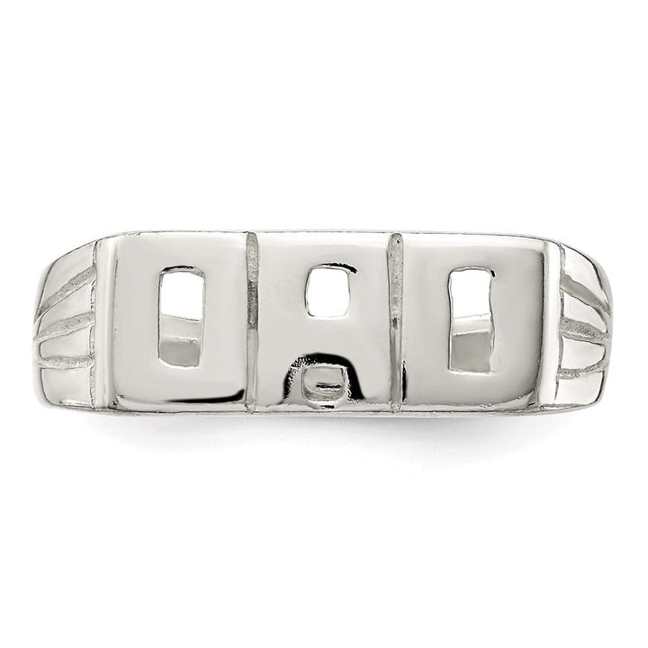 Sterling Silver Solid Dad Men's Ring