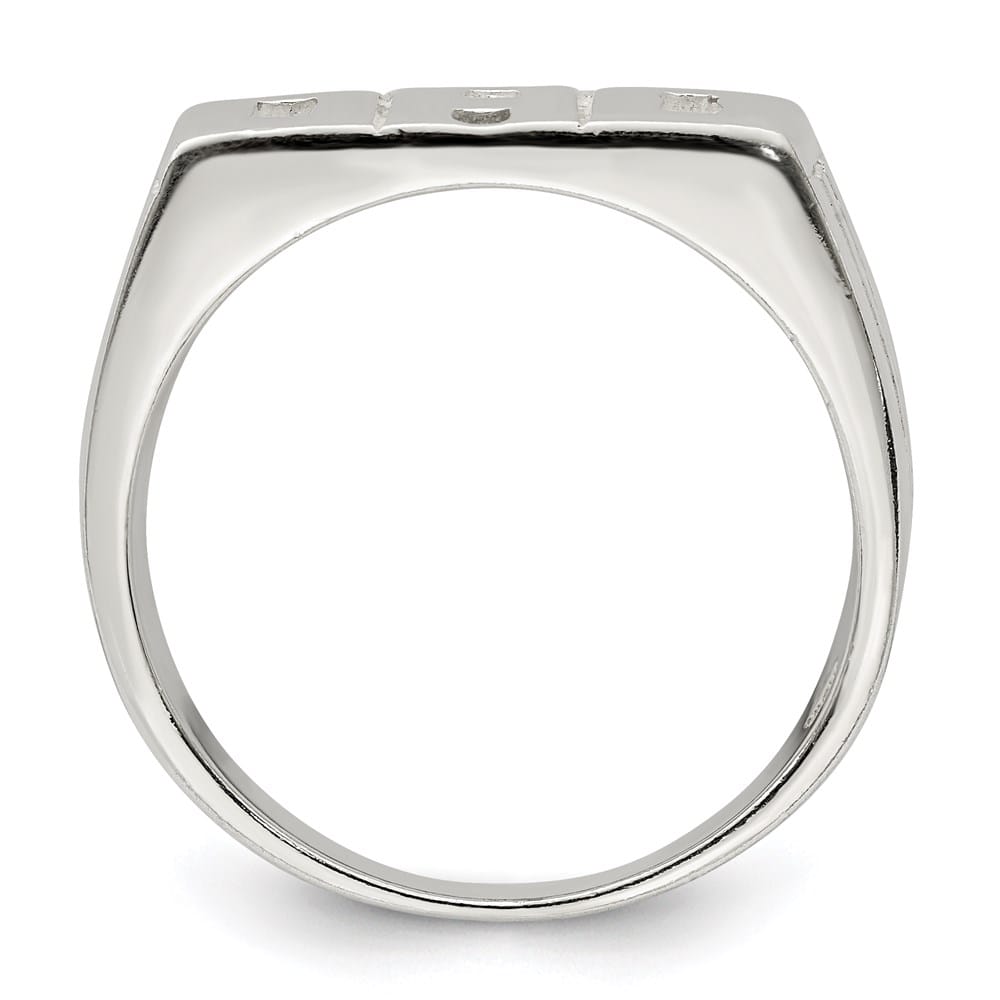 Sterling Silver Solid Dad Men's Ring