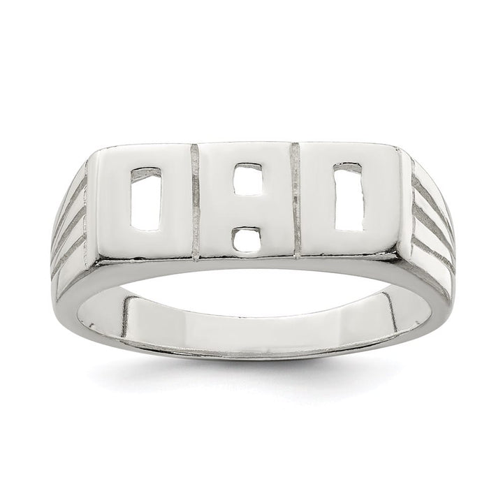 Sterling Silver Solid Dad Men's Ring
