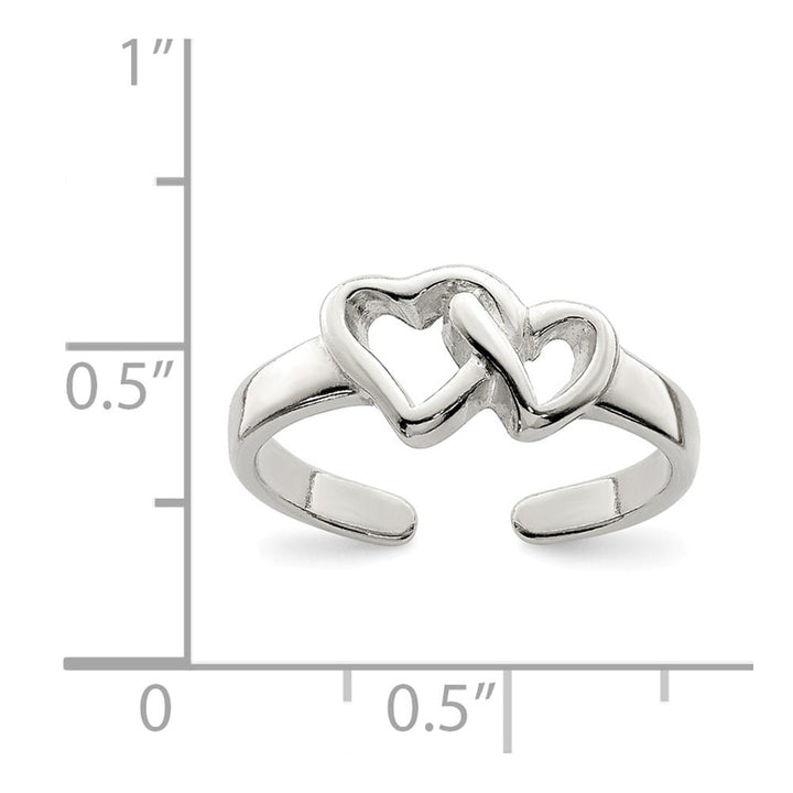 Sterling Silver Solid Heart Toe Ring