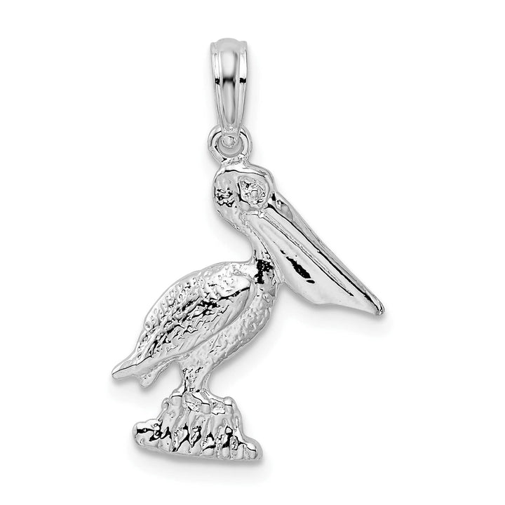 Sterling Silver Standing Pelican Pendant