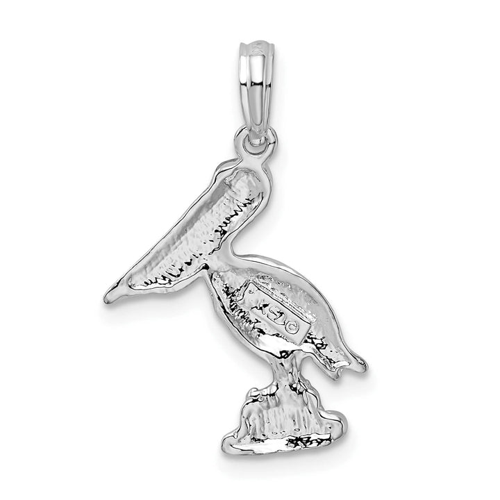 Sterling Silver Standing Pelican Pendant