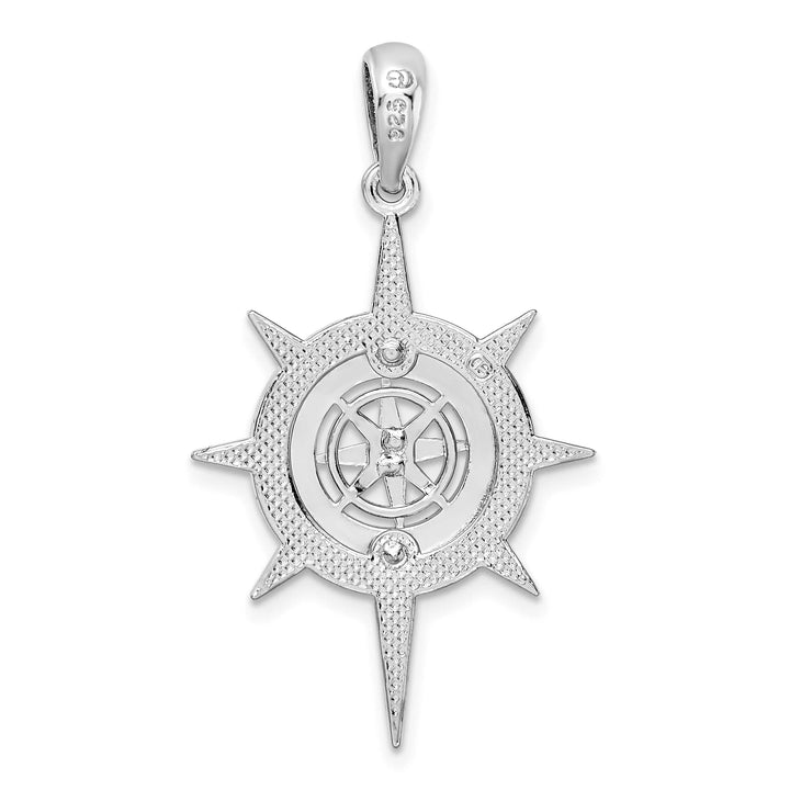 Sterling Silver Star Frame Compass Pendant