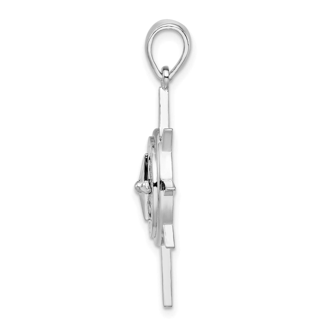Sterling Silver Star Frame Compass Pendant