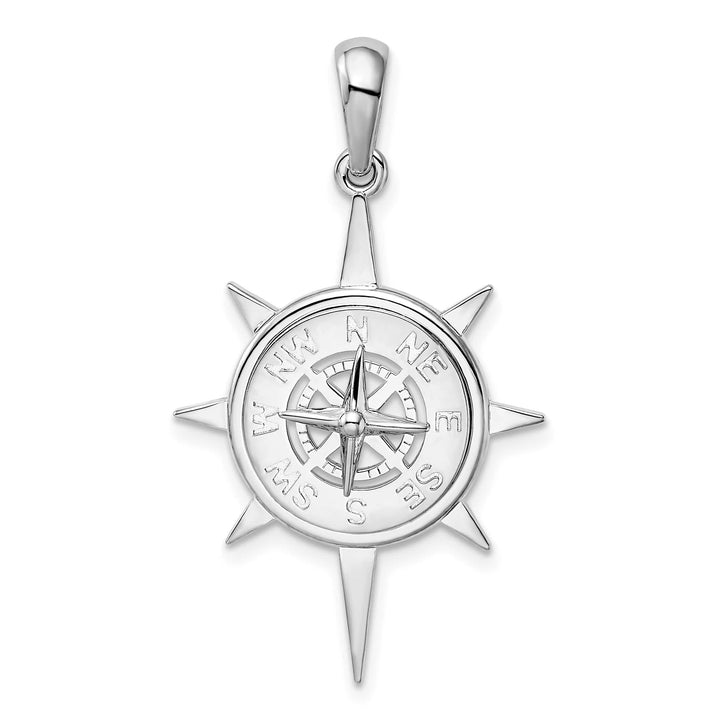 Sterling Silver Star Frame Compass Pendant