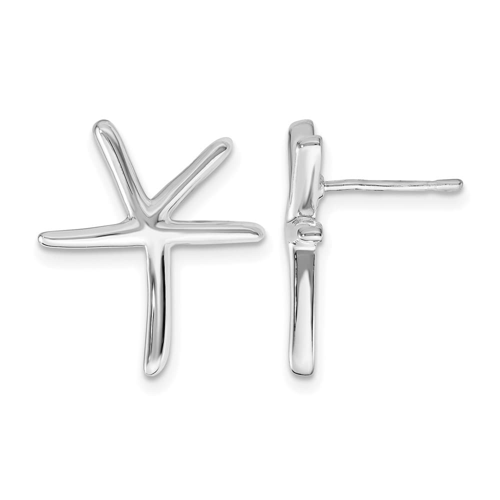 Sterling Silver Starfish Post Earrings, view 1 of 4