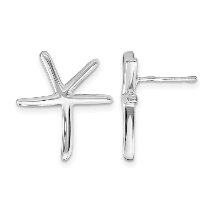 Sterling Silver Starfish Post Earrings, view 1 of 4