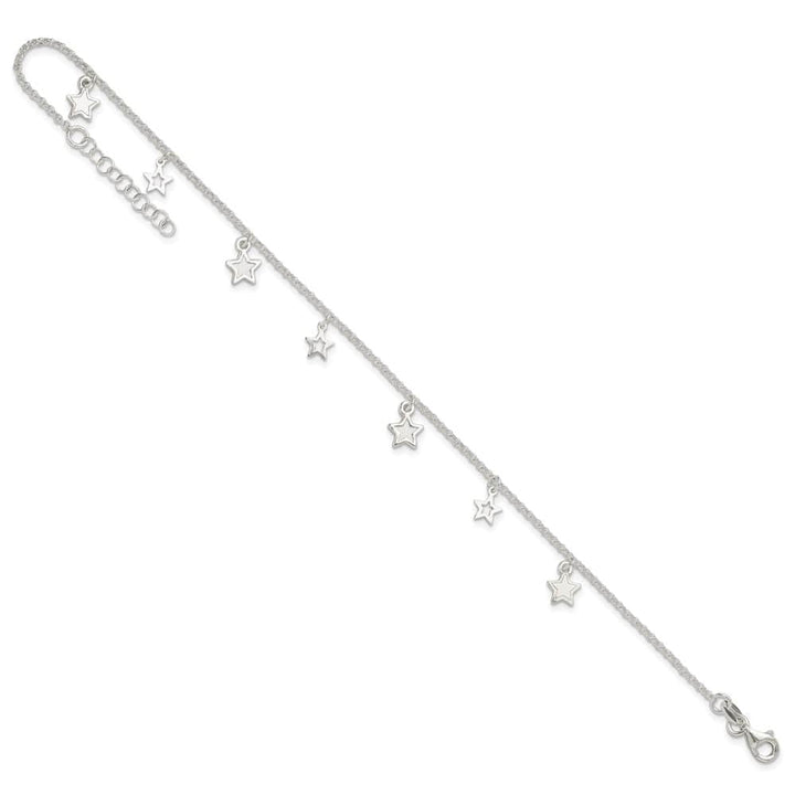 Sterling Silver Stars Anklet