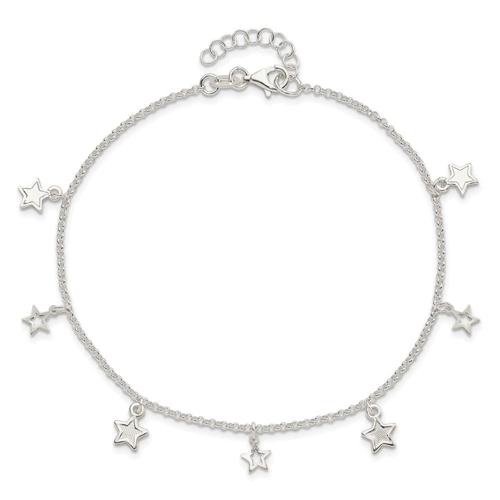 Sterling Silver Stars Anklet