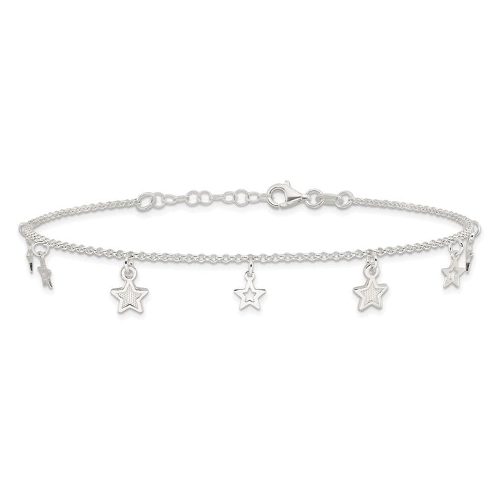 Sterling Silver Stars Anklet