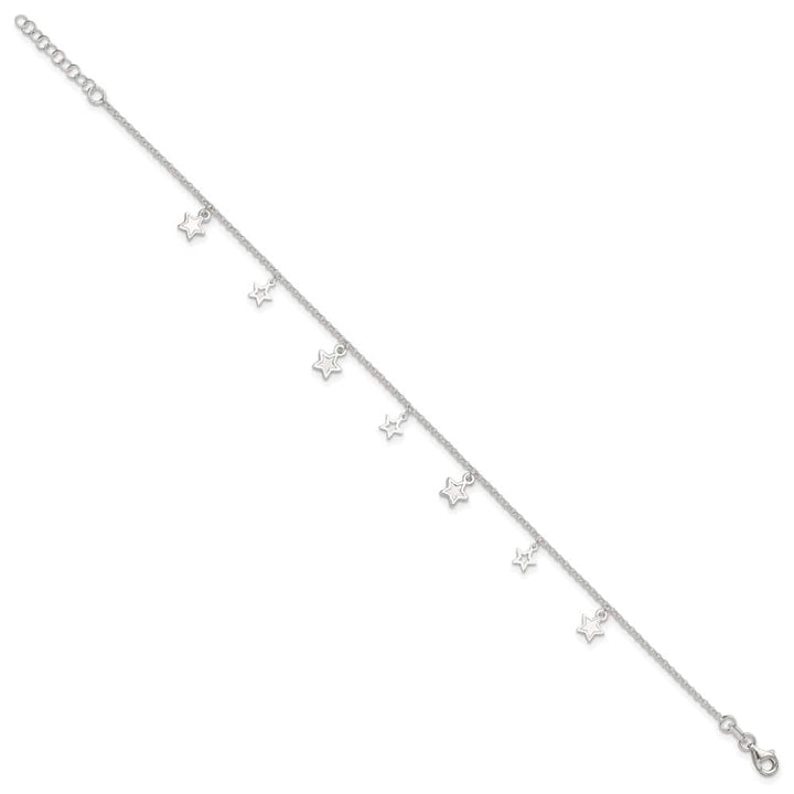 Sterling Silver Stars Anklet