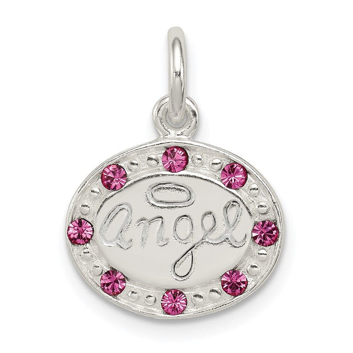 Sterling Silver Stellux Crystal Angel Pendant